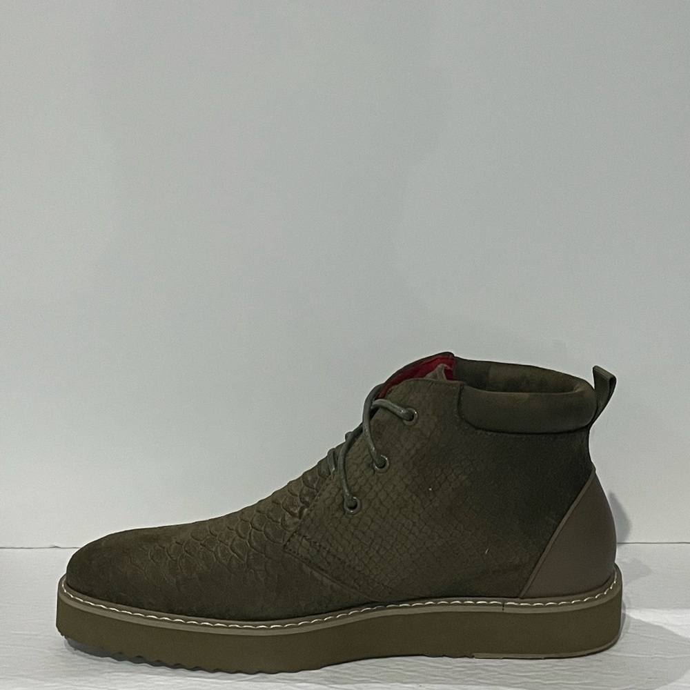 Tayno boot shoes ankle casual Oxford olive thick sole - Picture 3 of 5